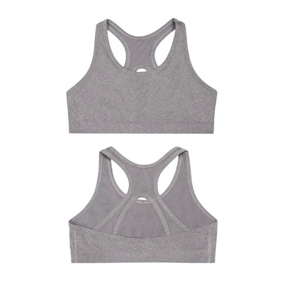 5/$25 Fruit of the Loom Gray Racerback Sports Bra - Picture 1 of 4